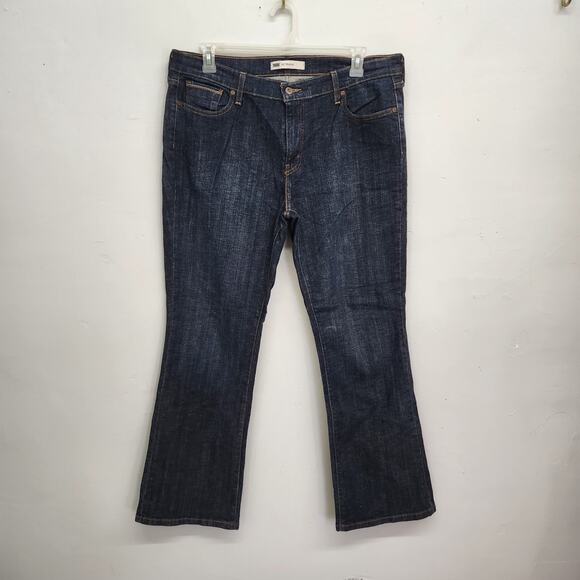 Levis 515 Boot Cut Jeans Women’s SIZE 16 Dark Wash Casual Preppy - Picture 1 of 12